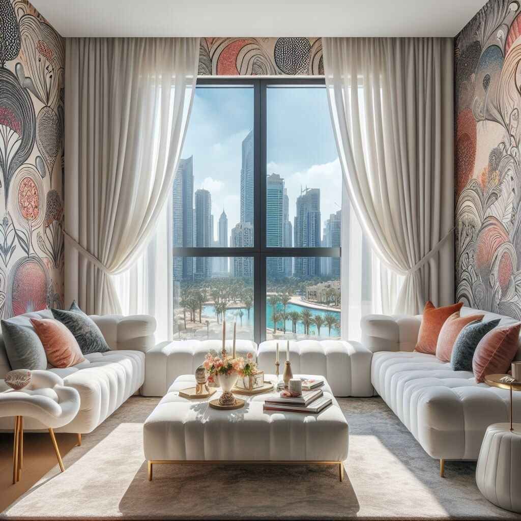 curtains in Dubai home