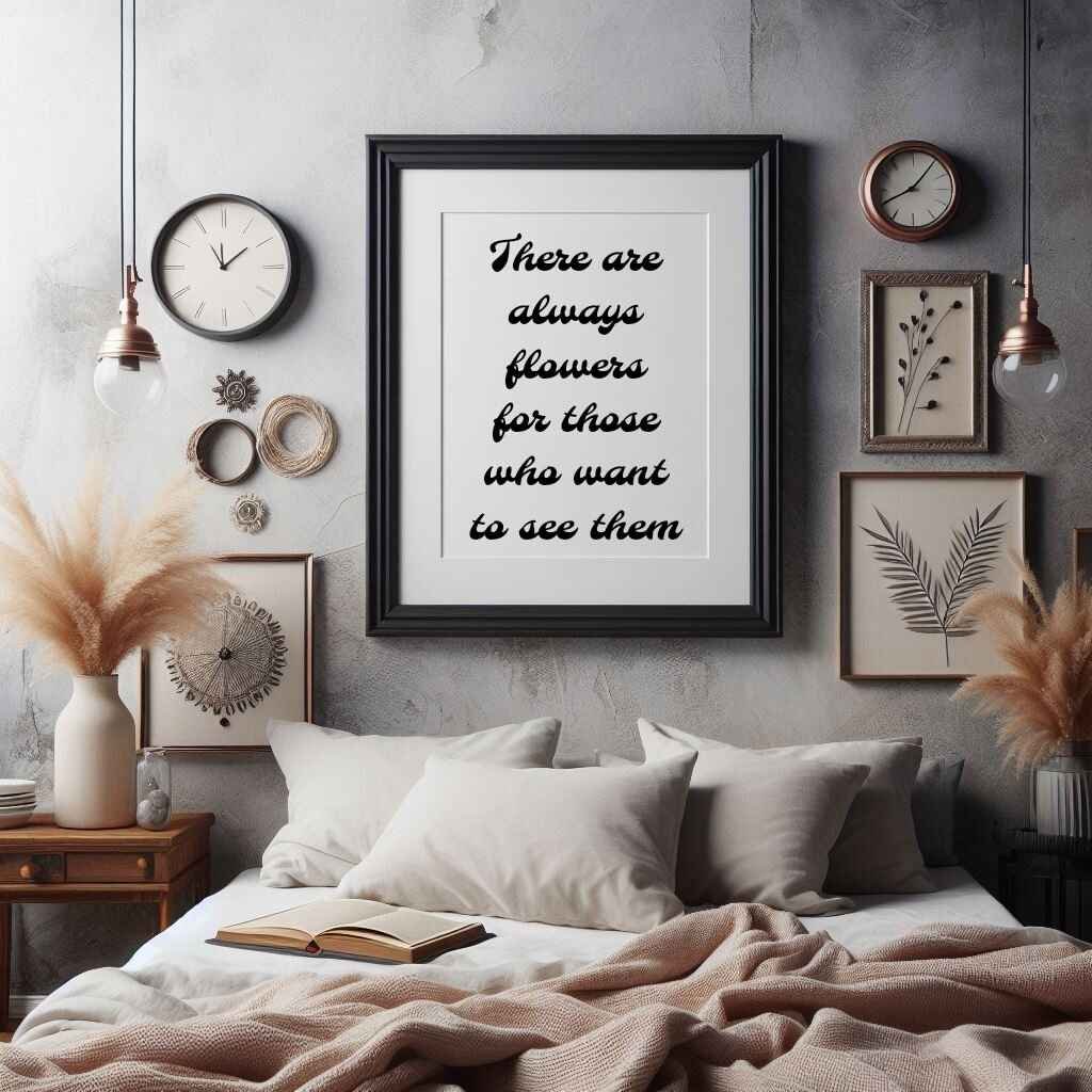 Inspirational quotes in home decor