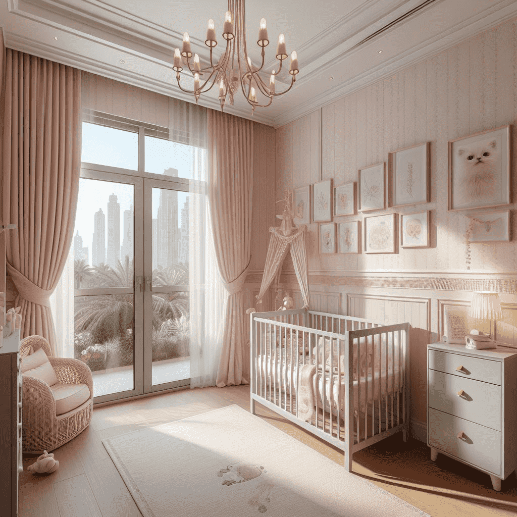 nursery design in pink