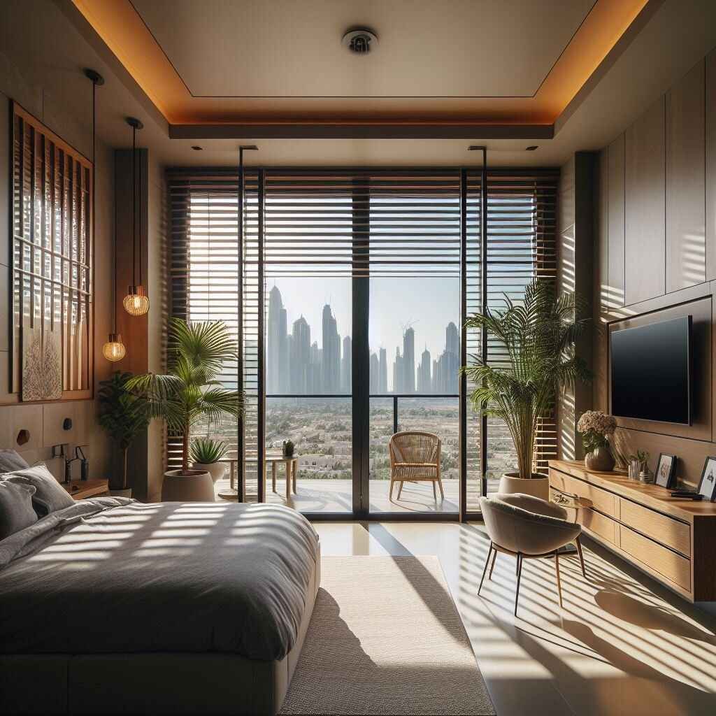 venetian blinds in Dubai bedroom