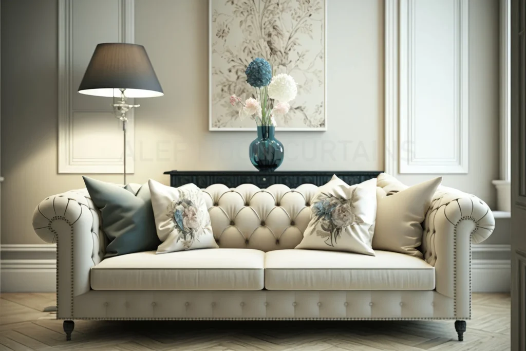 Dubai cream luxury sofa