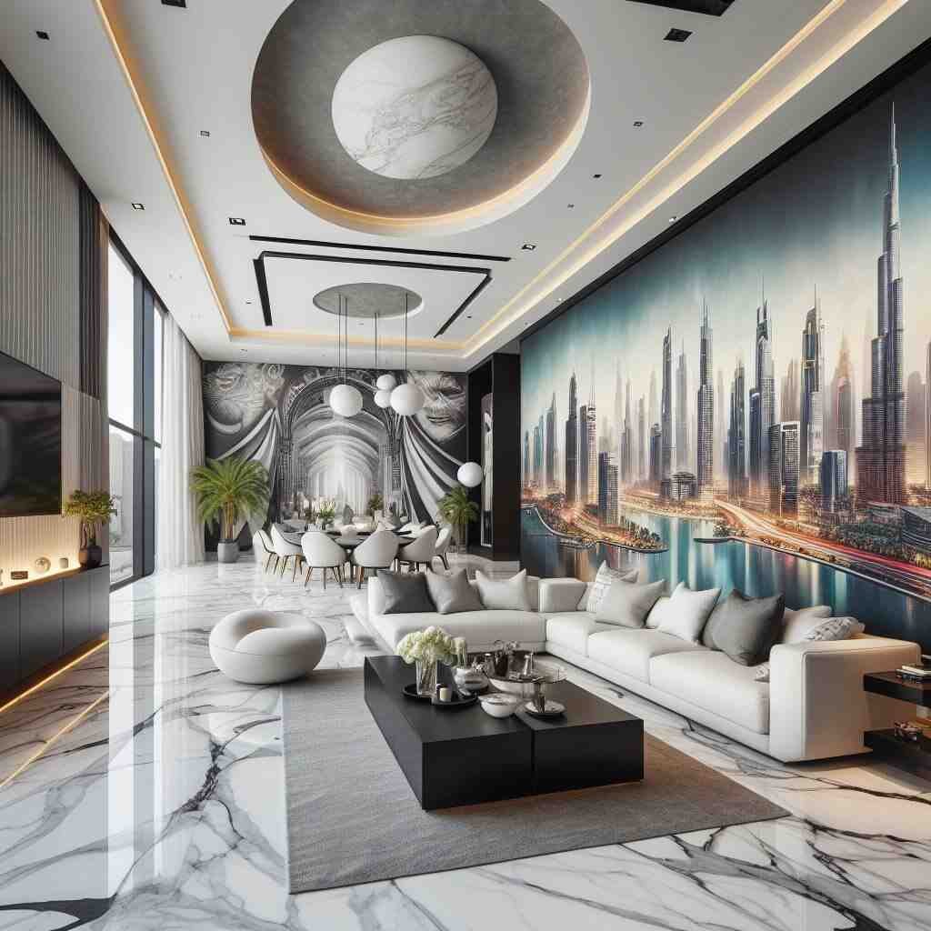 wallpapers in Dubai living rom