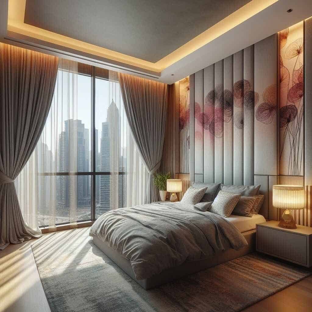 Sheer curtains in Dubai home