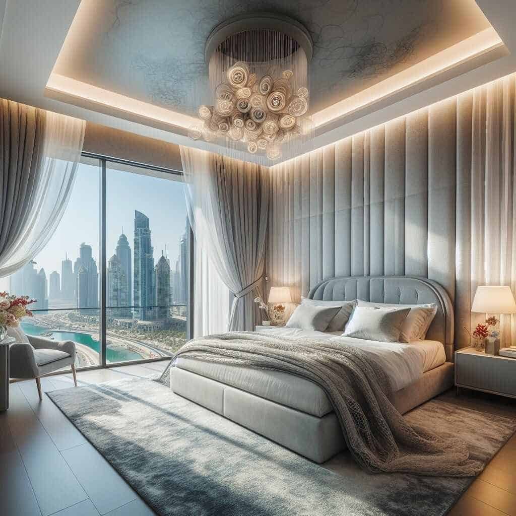 Sheer curtains in Dubai home