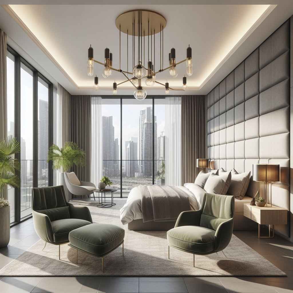 olive green Dubai-bedroom