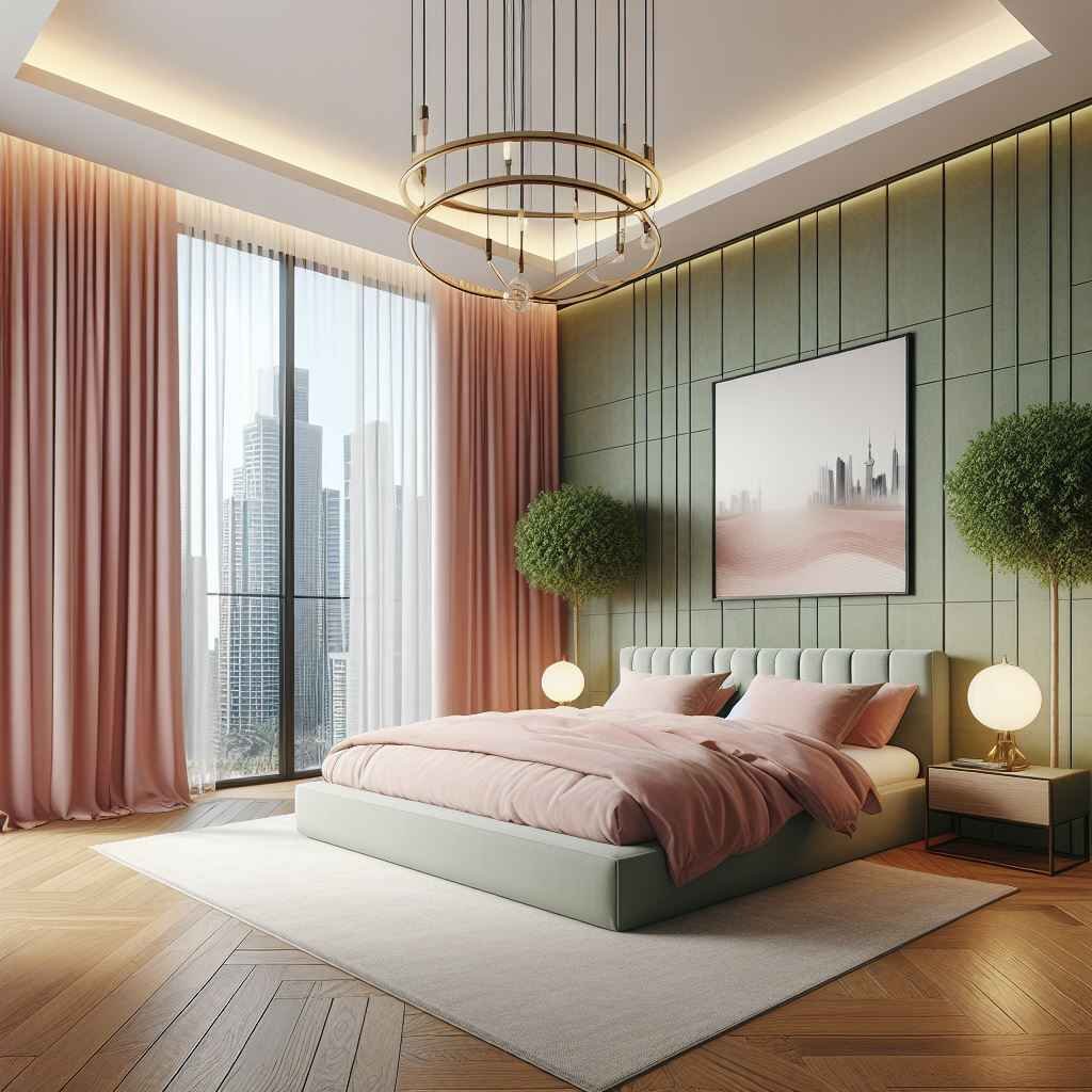 olive green Dubai-bedroom
