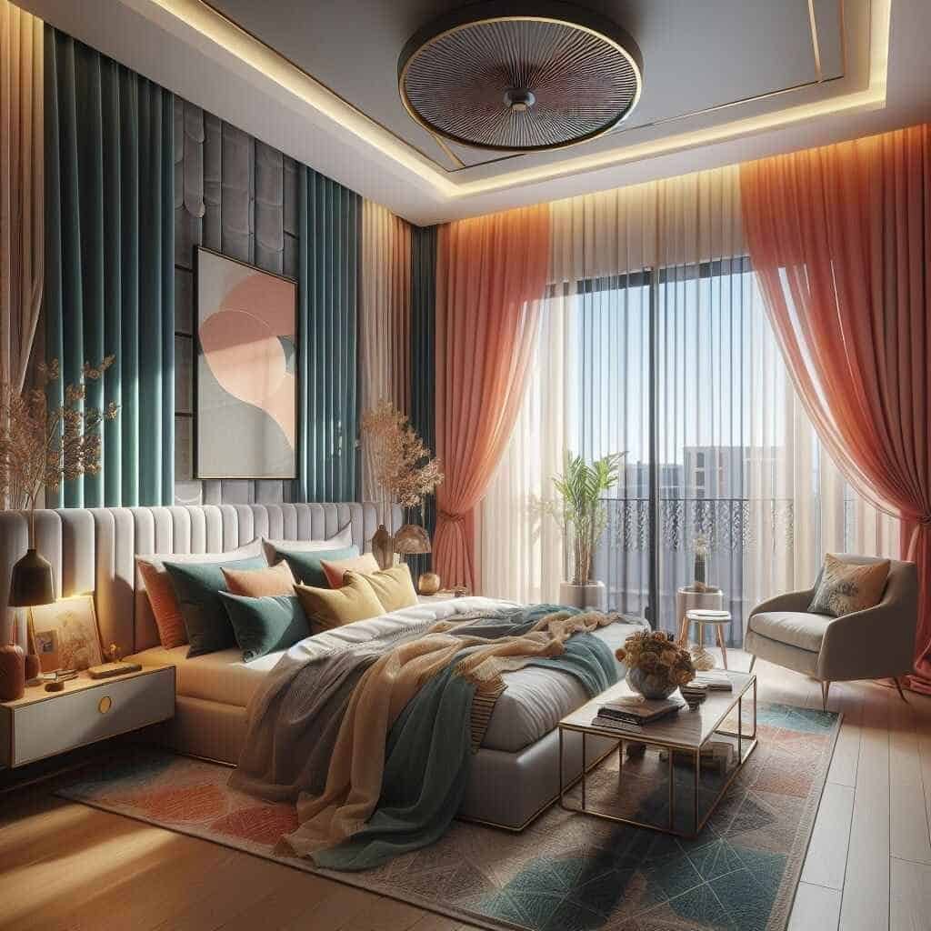 Sheer curtains in Dubai home