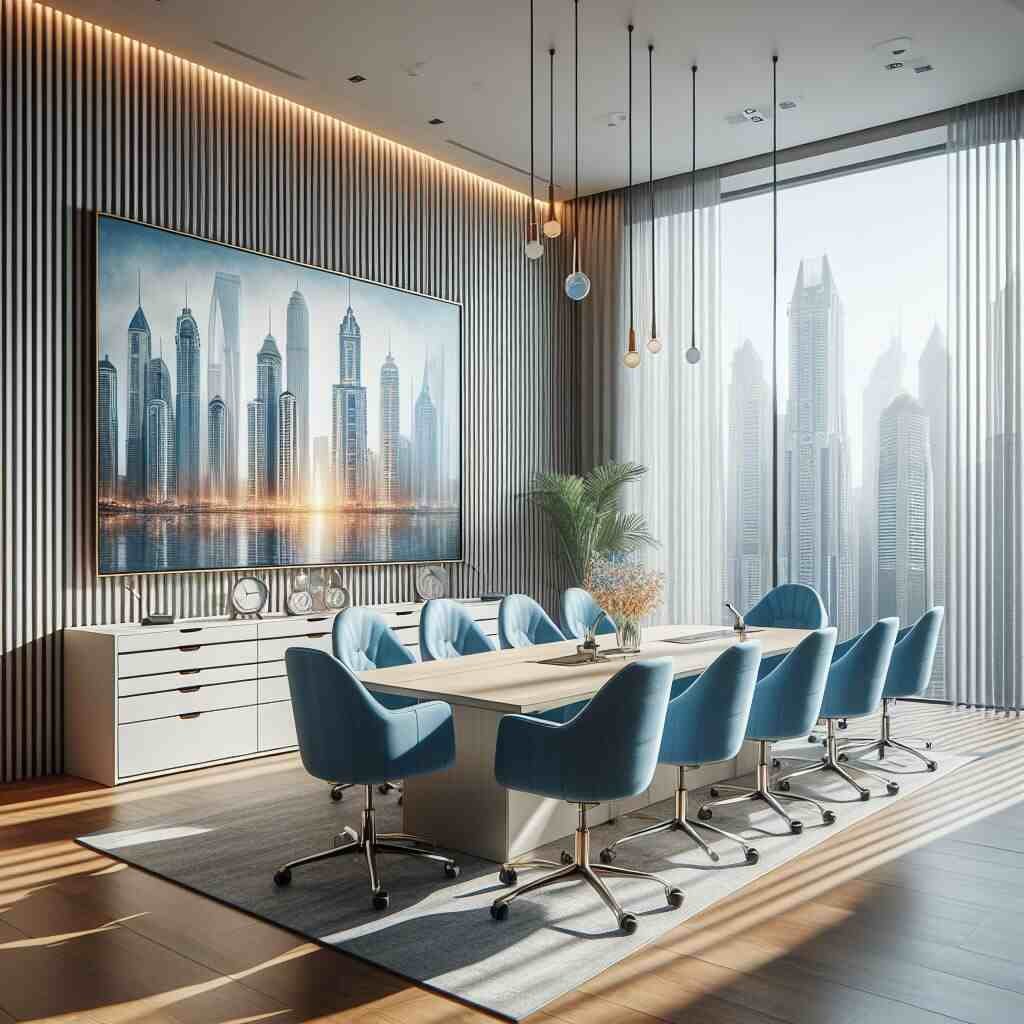 Dubai conference room sheer curtains