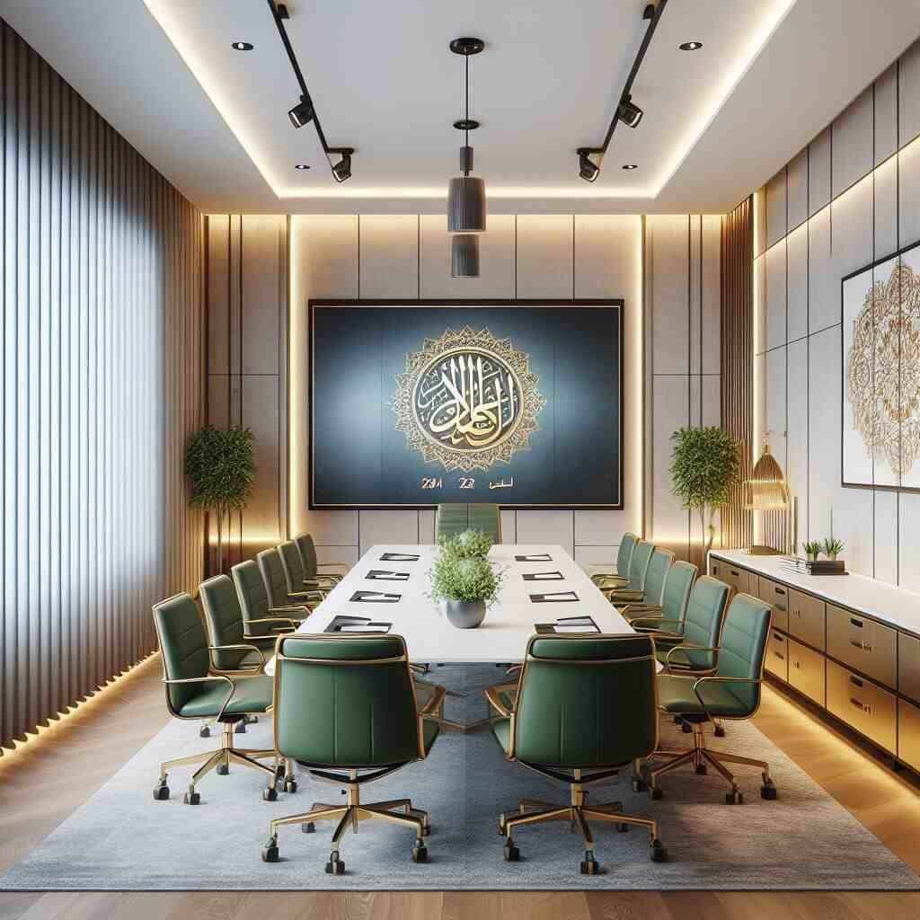 Dubai conference room arabic calligraphy