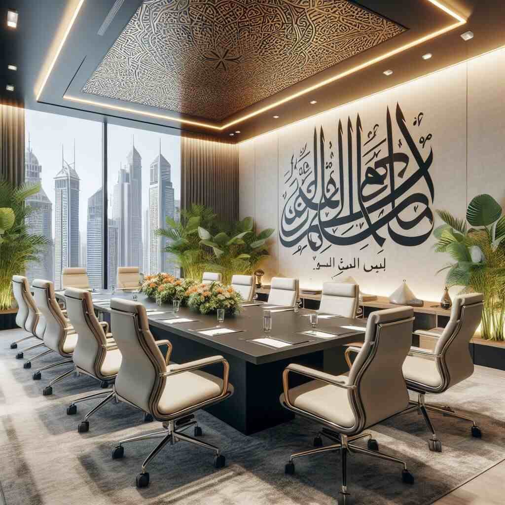 Dubai conference room in beige
