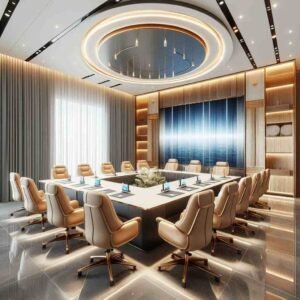Dubai conference room in beige digital screen