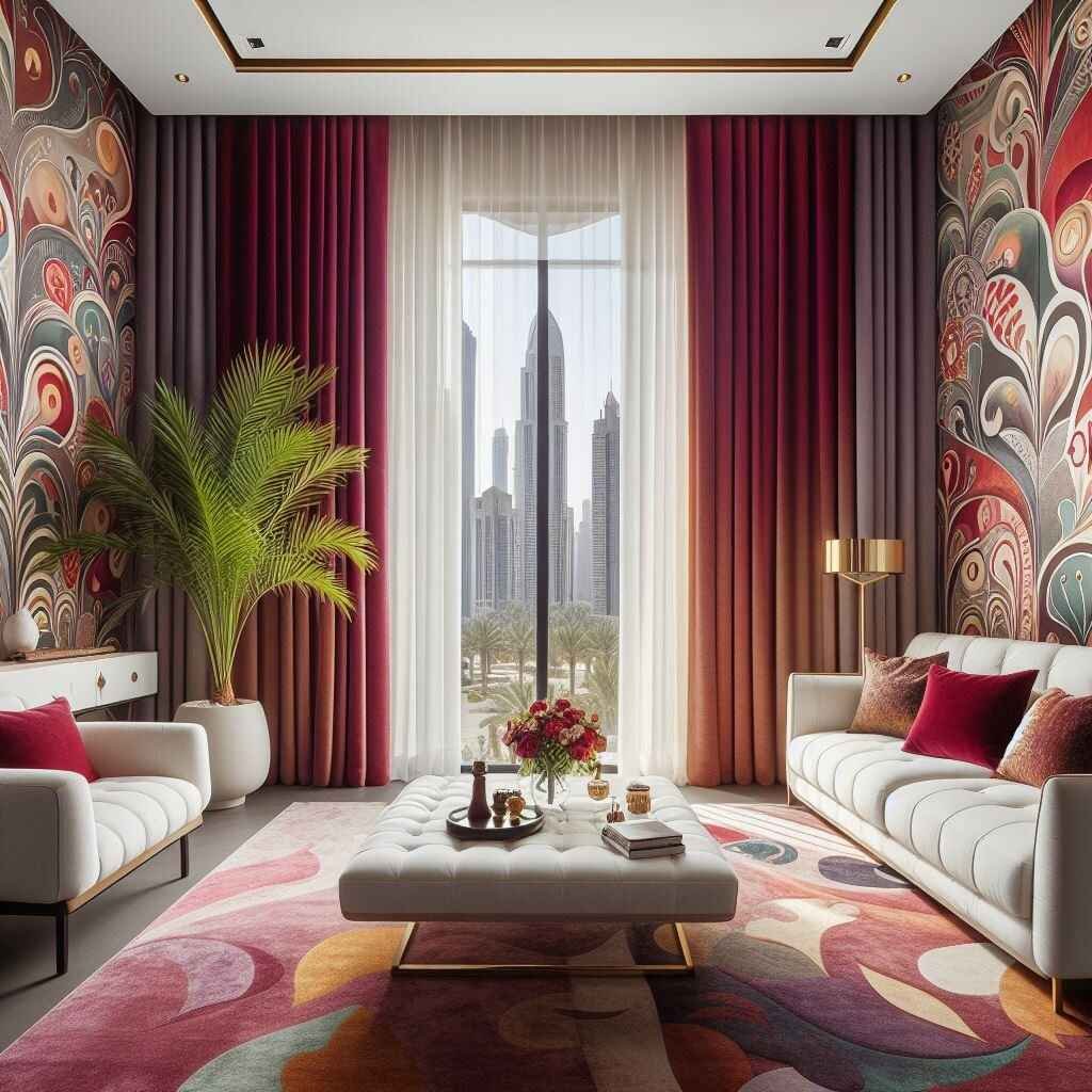 curtains in Dubai room 