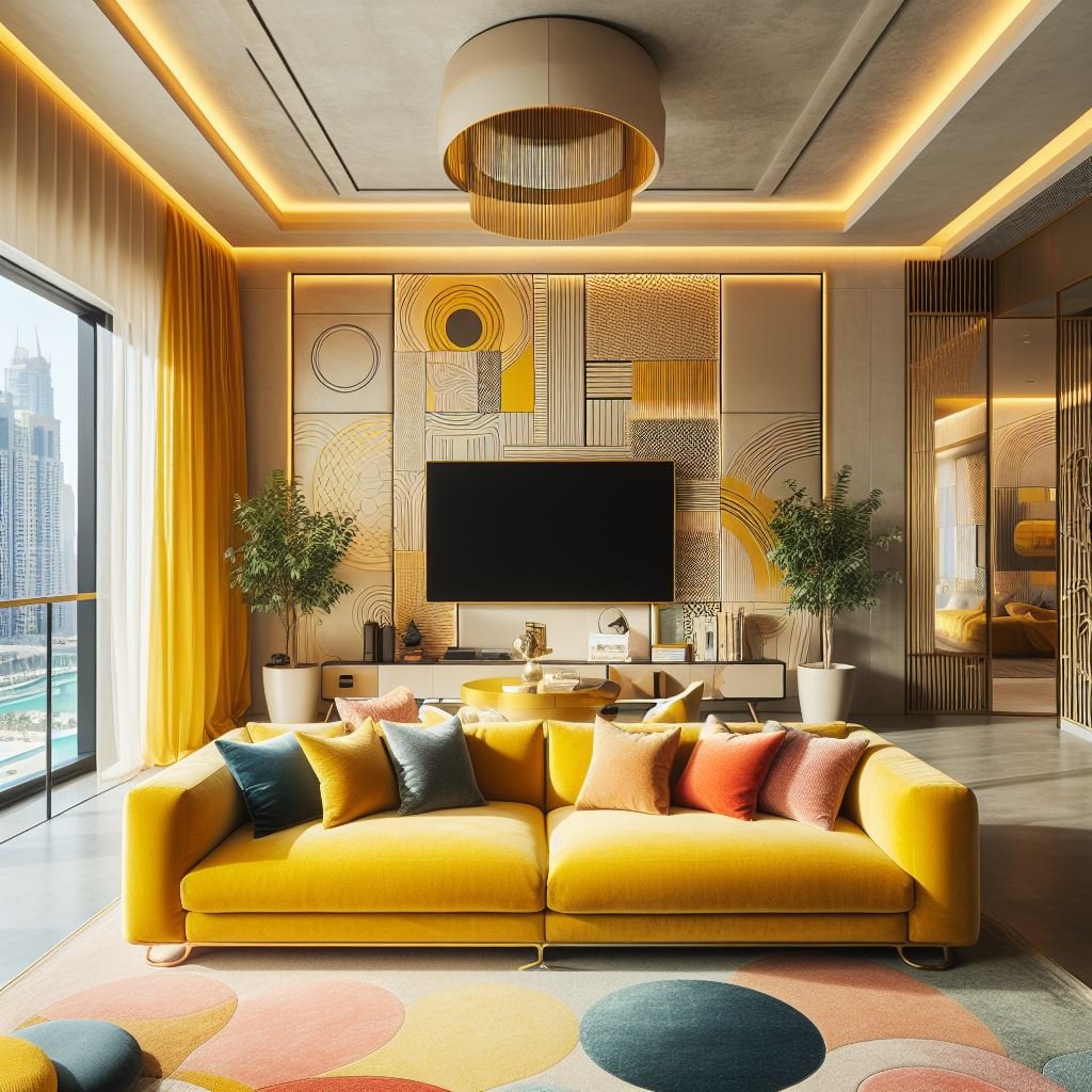 dubai sofa yellow