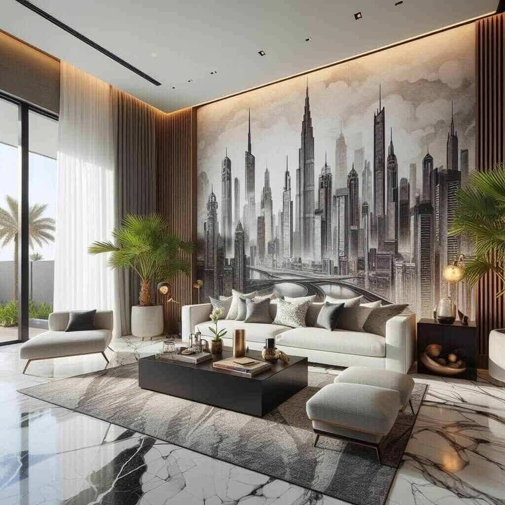 Wall decor Dubai living room 