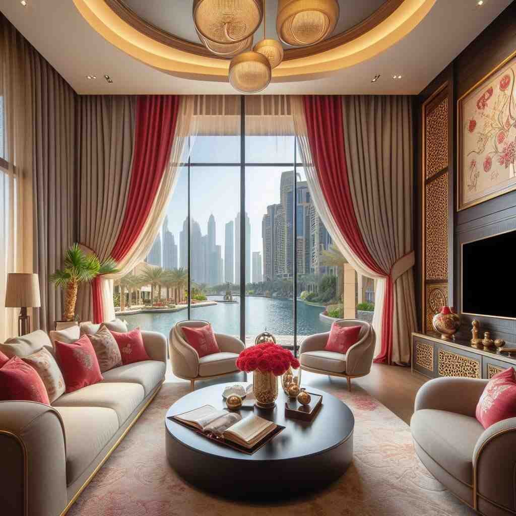 Feng Shui principles dubai living room 