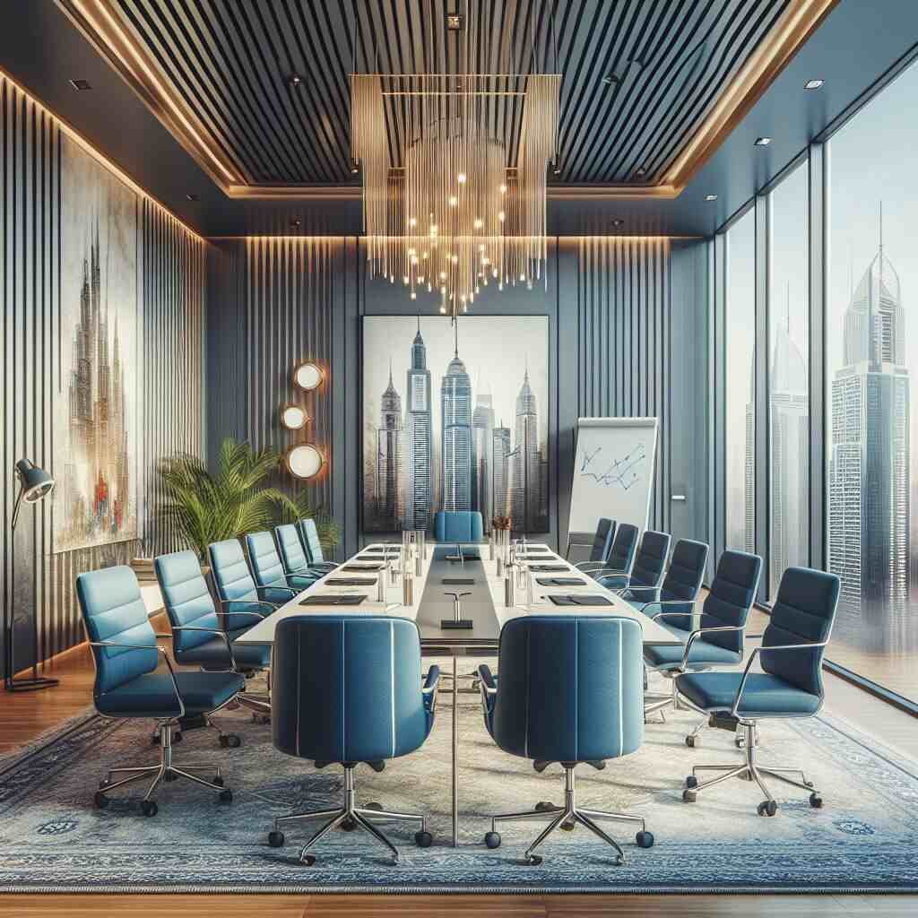 Dubai conference room roller shades