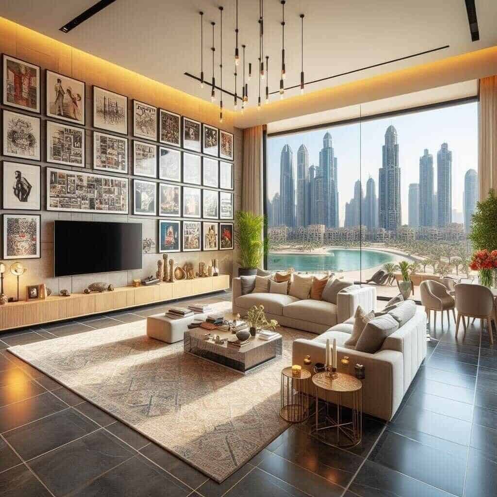 Wall decor Dubai living room 