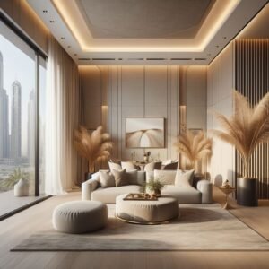 modern wallpaper for living room in Dubai