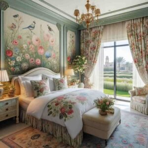 garden inspired home decor Dubai bedroom