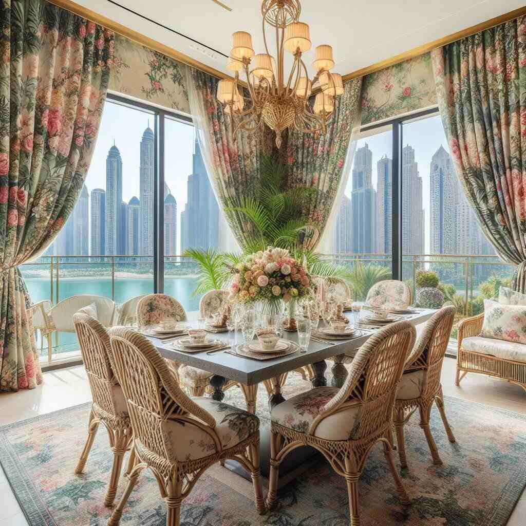 Garden-inspired home decor Dubai dining room