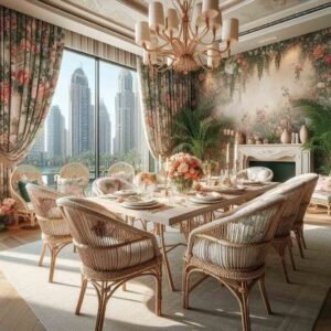 Garden-inspired home decor Dubai dining room