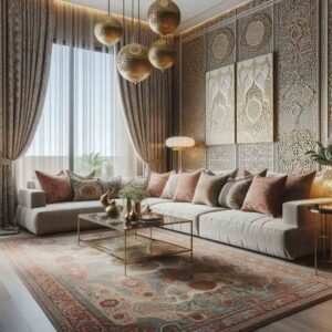  Arabian patterns in Dubai living room 