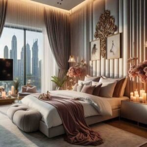 romantic bedroom design in Dubai