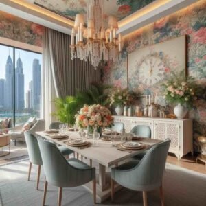 Garden-inspired home decor Dubai dining room