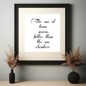 Inspirational quotes in home decor