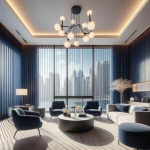 vertical blinds for Dubai living room