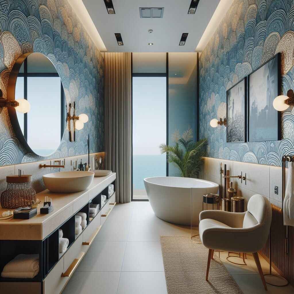 vinyl wallpaper for bathroom