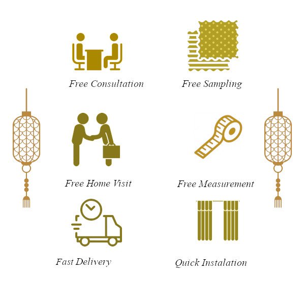 our work showing process of ordering curtains