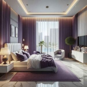 purple blackout curtains Dubai