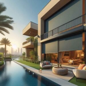 outdoor blinds in Dubai villa 