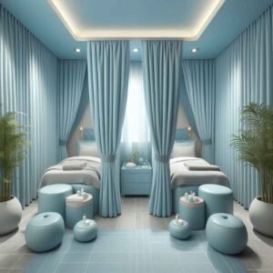 cubical curtains for spa