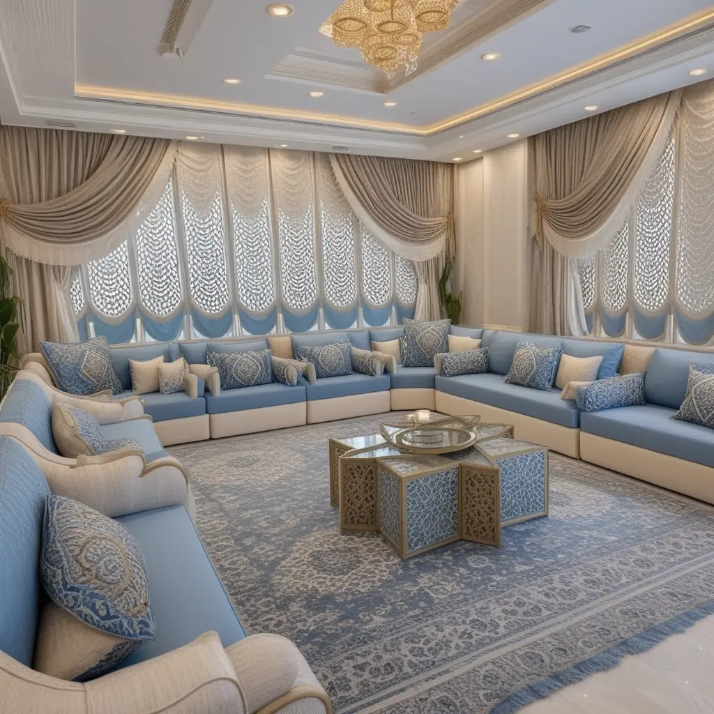 arabic-majlis-floor-sofa-seating-blue