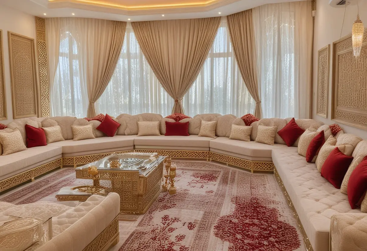 arabic-majlis-floor-sofa-seating-red