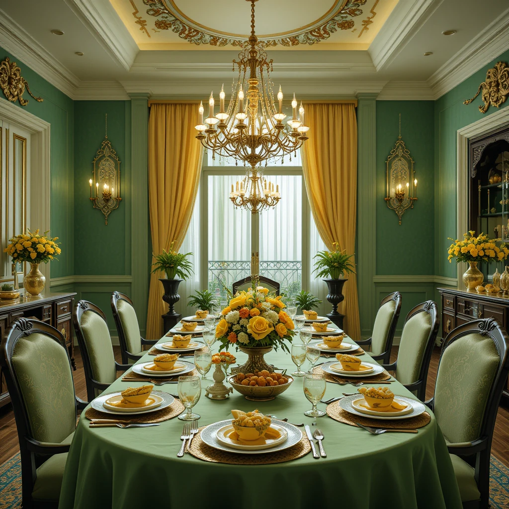 dining room decorated for EID