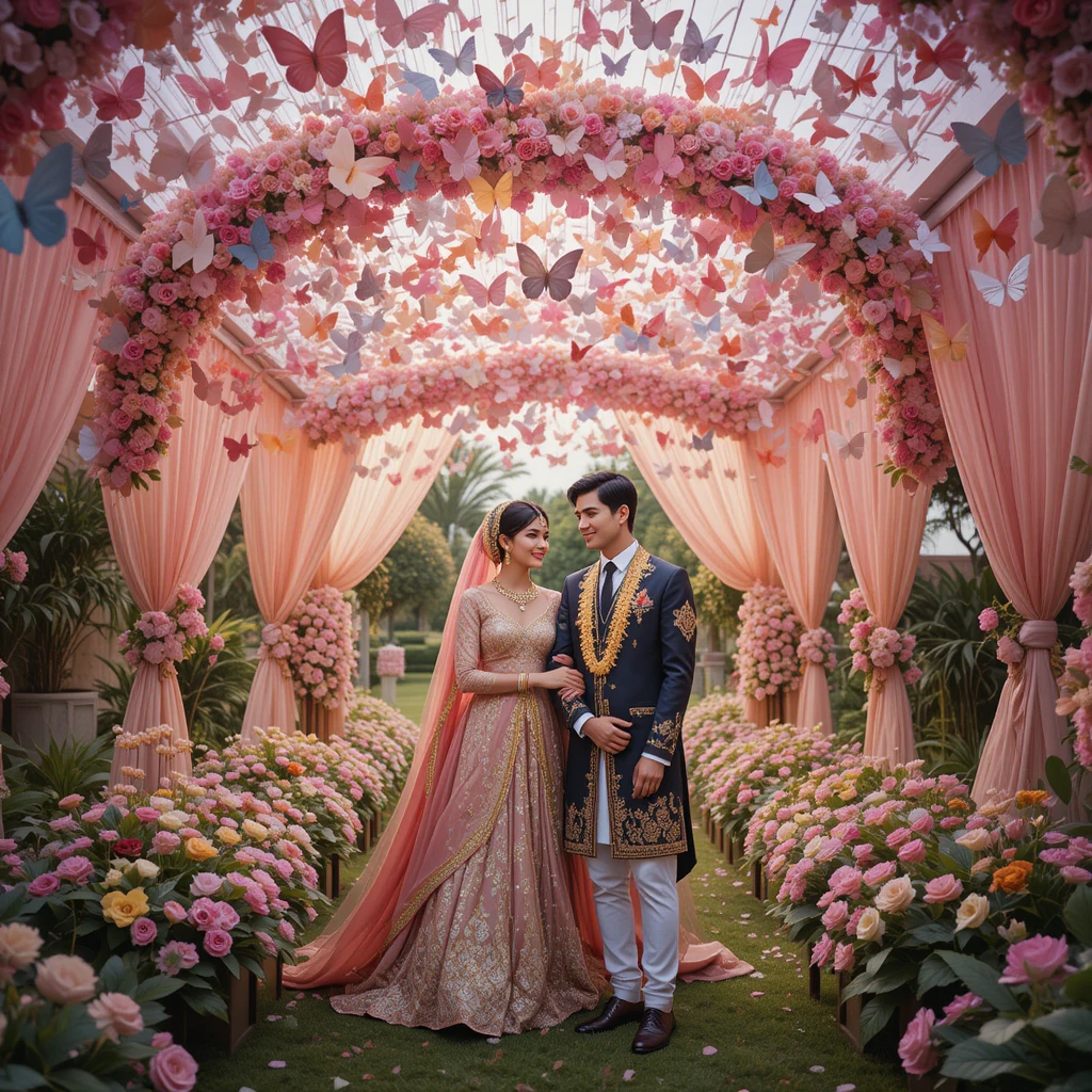 wedding in Dubai butterflies decoration